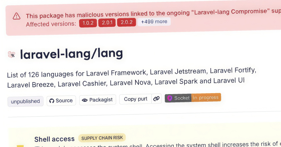 Laravel-Lang supply chain attack credential stealer